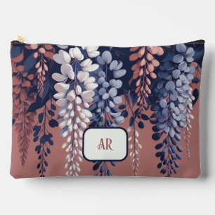 Monogram Navy Rose Wisteria Elegance Accessory Pouch