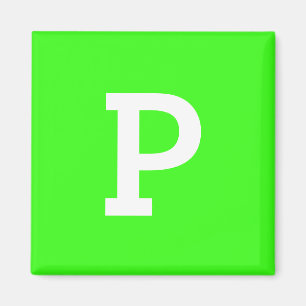 Monogram Neon Green Best Colour Coordinating Magnet
