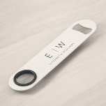 Monogram Neutral Classic Modern Minimalist Elegant<br><div class="desc">Introducing our Monogram Neutral Modern Minimalist Elegant Bar Key Bottle Opener, a functional yet sophisticated addition to your barware collection. This premium bottle opener seamlessly combines classic elegance with contemporary minimalism, making it a stylish statement piece for your home bar or special events. Crafted with meticulous attention to detail, this...</div>
