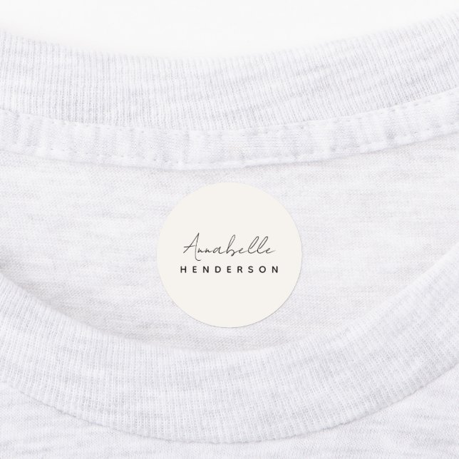 Monogram Neutral | Modern Minimalist Stylish (Affixed)