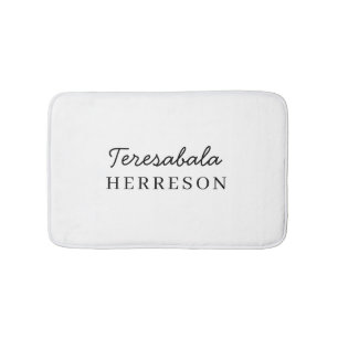 Monogram Neutral Modern Minimalist Stylish Bath Mat