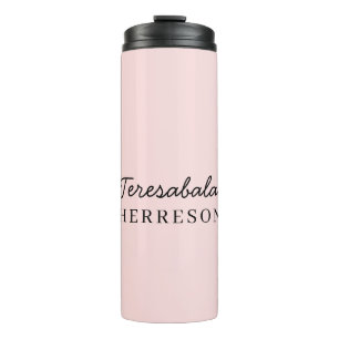 Monogram Neutral Modern Minimalist Stylish Design Thermal Tumbler
