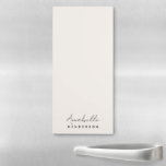 Monogram Neutral | Modern Minimalist Stylish Magnetic Notepad<br><div class="desc">A simple stylish custom monogram design with a modern minimalist handwritten script typography paired with a block typography in black on a natural ivory cream background. The monogram name can easily be personalised to make a design as unique as you are! The perfectly personal gift or accessory for any occasion!...</div>