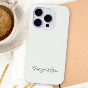 Monogram Neutral Modern Minimalist Stylish Script  iPhone 15 Pro Case