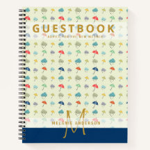 Monogram New Mother Advice Baby Shower Guest Book