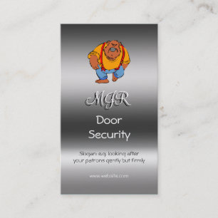 Monogram, Nightclub Door Security, metallic-effect Business Card