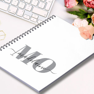 Monogram Notebook Custom Initials & Name Journal