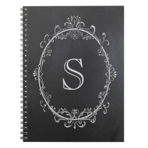 Monogram Notebook, Initial Notebook, Chalkboard Notebook