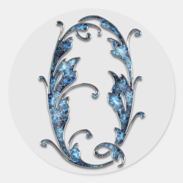 monogram number 0 stickers (Front)