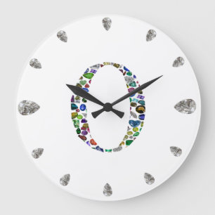 Monogram 'O' Large Clock