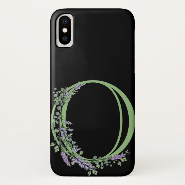 Monogram O Lavender Eucalyptus Case-Mate iPhone Case (Back)