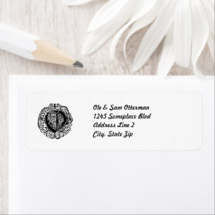  Monogram "O" Monarcha Address Return Address Label