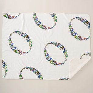 Monogram 'O' Sherpa Blanket