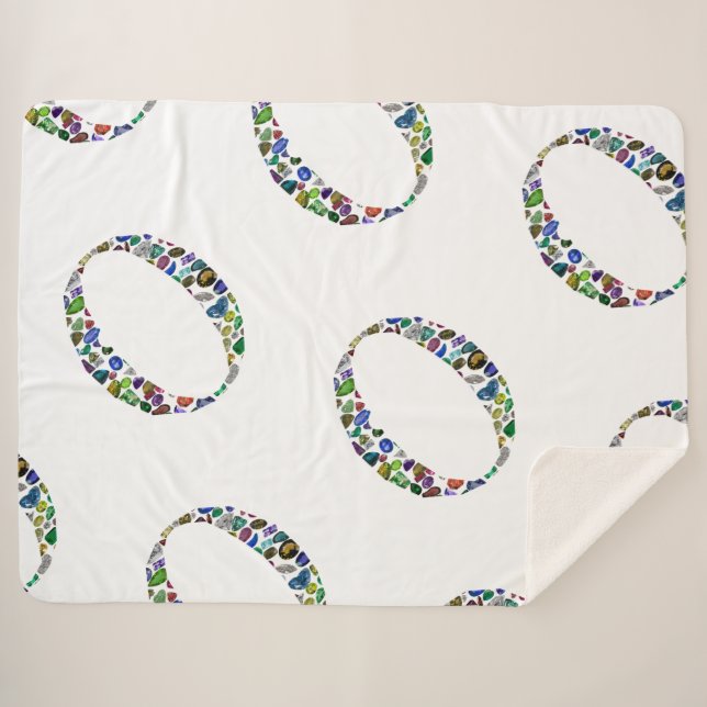 Monogram 'O' Sherpa Blanket (Front (Horizontal))