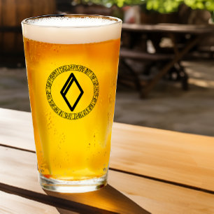 Monogram O - Viking Style - Pint Glass