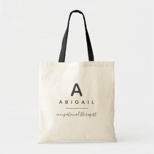 Monogram Occupational Therapy Custom Modern  Tote Bag