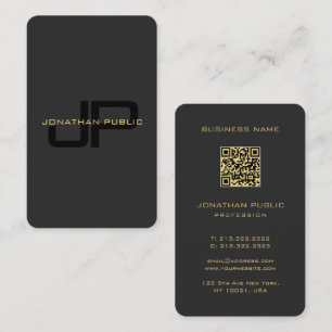Monogram Ocean Australian Japanese Size Black Gold Business Card
