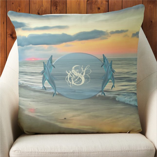 Monogram Ocean Sunset 0735 Cushion (Creator Uploaded)