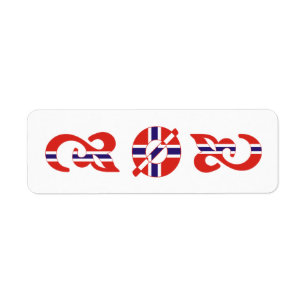Monogram OE Ø Norwegian Label Return Address Label