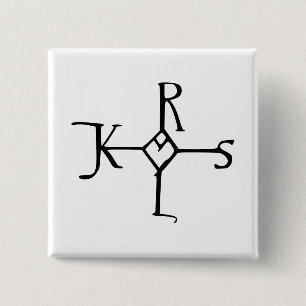 Monogram of Charlemagne 15 Cm Square Badge