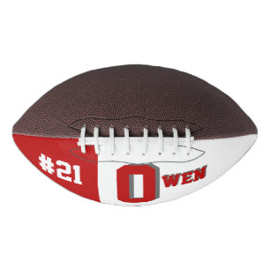 Monogram Ohio State Red & White Football