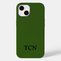 Monogram Olive Green Minimalist Modern  