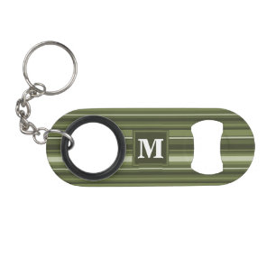 Monogram olive green stripes