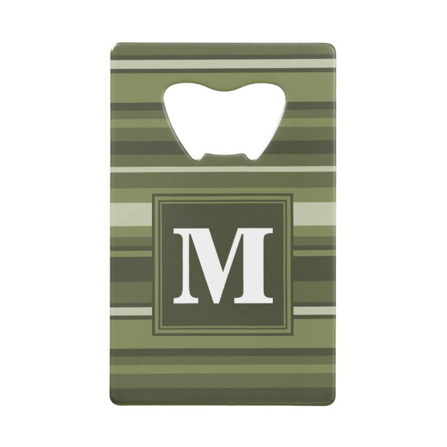 Monogram olive green stripes (Front)