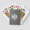Monogram on Black Basic Playing Cards