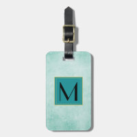Monogram on Mint Green Vintage paper texture