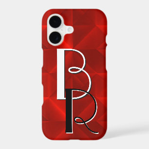 Monogram on Red Origami Design