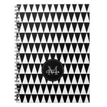 Monogram on Triangles Pattern