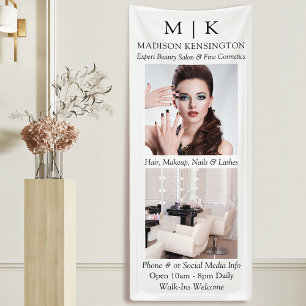Monogram or Add Logo 2 Photo Business Banner