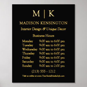 Monogram or Add Logo Business Gold Foil Prints