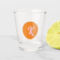Monogram orange and pink