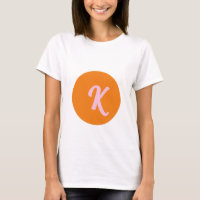 Monogram orange and pink