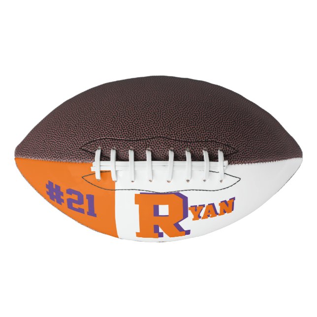 Monogram Orange and Purple Football (Front)