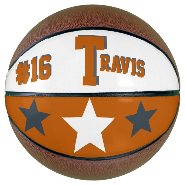 Monogram Orange, Grey and White Basketball (Front)