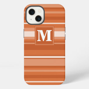 Monogram orange stripes Case-Mate iPhone case