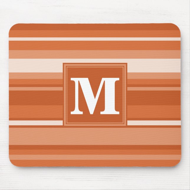 Monogram orange stripes mouse pad (Front)