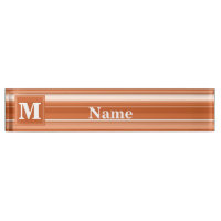 Monogram orange stripes
