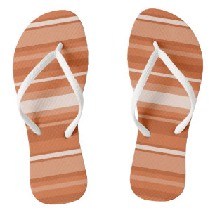 Monogram orange stripes thongs