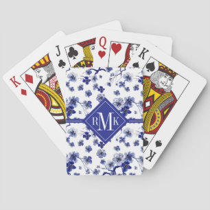 Monogram   Oriental Sakura Branch Pattern Playing Cards