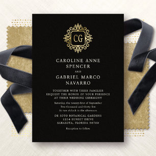Monogram Ornate Traditional Wedding