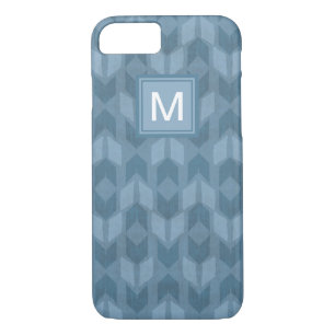 Monogram   Outdoor Geo Step   Blue Arrow Pattern iPhone 8/7 Case