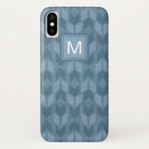 Monogram   Outdoor Geo Step   Blue Arrow Pattern iPhone X Case