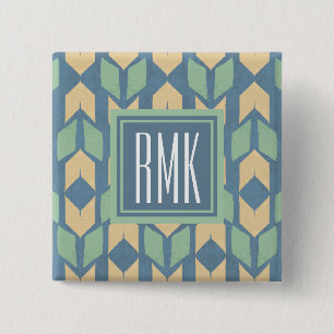 Monogram Outdoor Geo Step Geometric Arrow Patt 15 Cm Square Badge