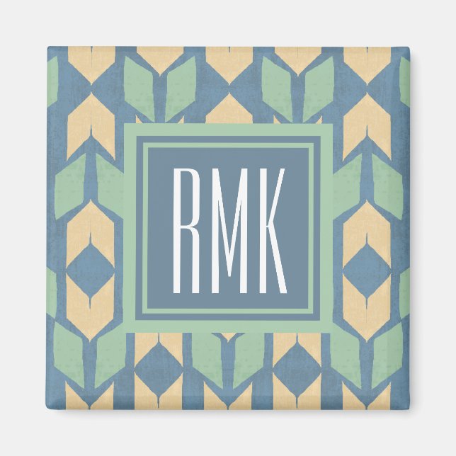 Monogram | Outdoor Geo Step | Geometric Arrow Patt Magnet (Front)
