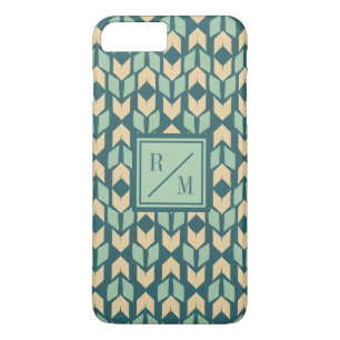 Monogram   Outdoor Geo Step   Geometric Teal Arrow iPhone 8 Plus/7 Plus Case
