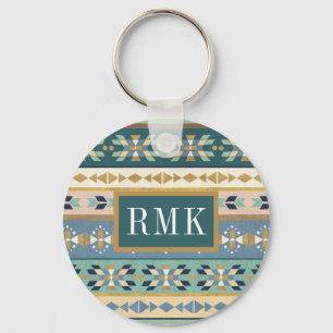Monogram   Outdoor Geo Step   Indian Pattern Key Ring